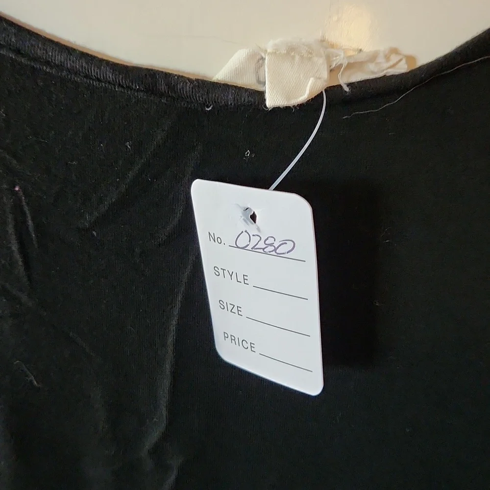 OPi Black Tank Shirt with Lace Botton (280) - Picture 3 of 6